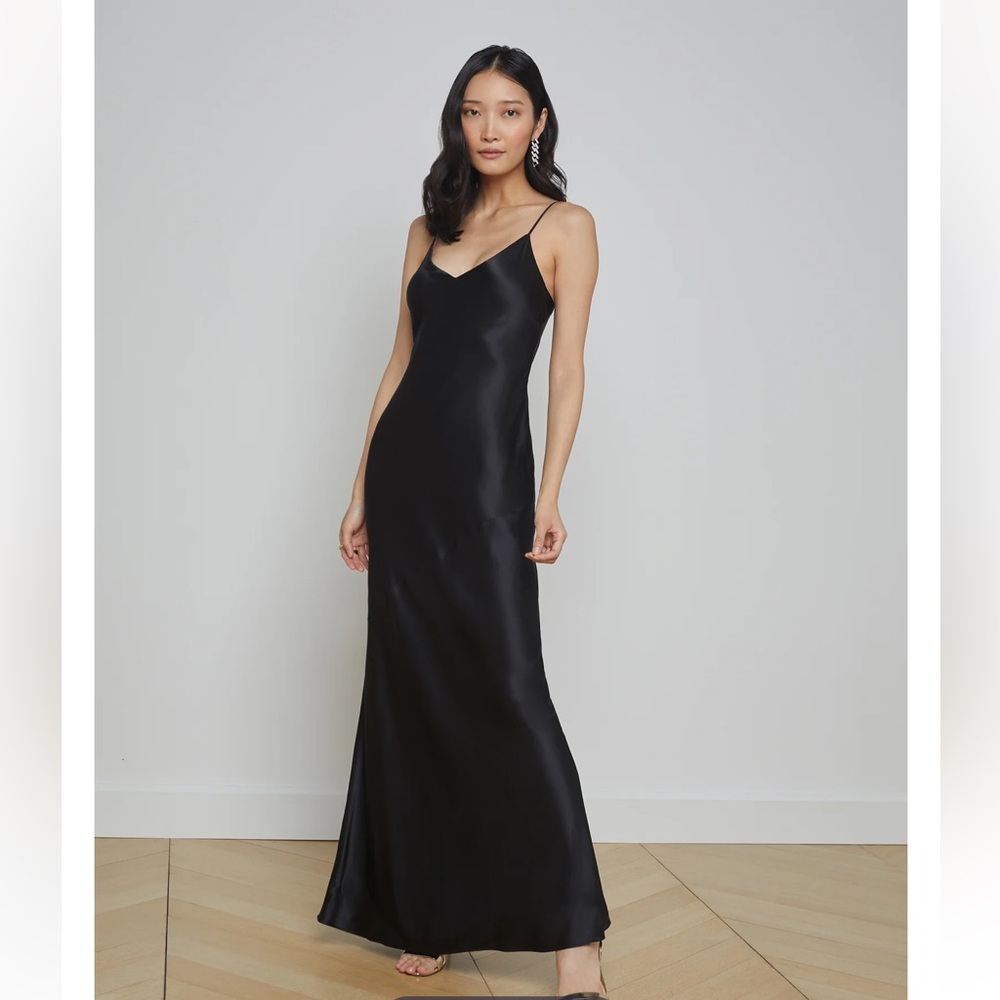 WORN ONCE - L’agence Perfect Black Slip dress
